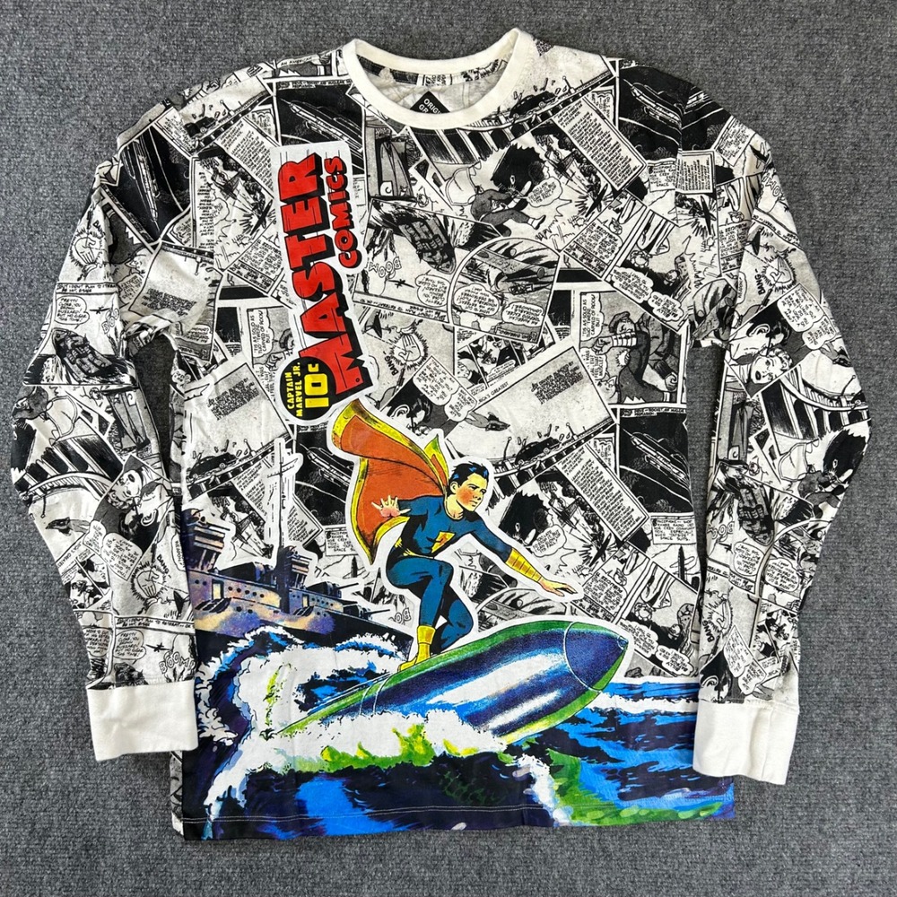 Original Gravity Master Comics Captain Marvel Jr All Over Print Long Sleeve S